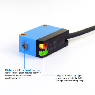 سنسورهای نوری فوتوالکتریک لیزری BGLL61NS برای دستگاه‌های NCN، سوئیچ فوتوالکتریک NPN PNP 30-100 میلی‌متر، IP65، DC10-30V، 4 سیم